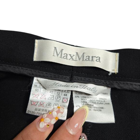 Max Mara Black High Waist Women's Slacks Size: 10 - Picture 3 of 8